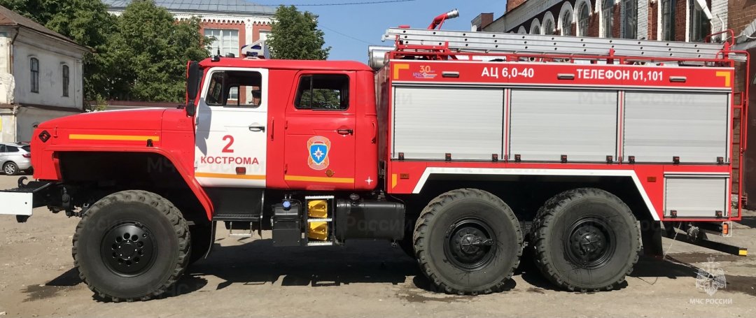 Пожар в г. Кострома, ул. Катушечная
